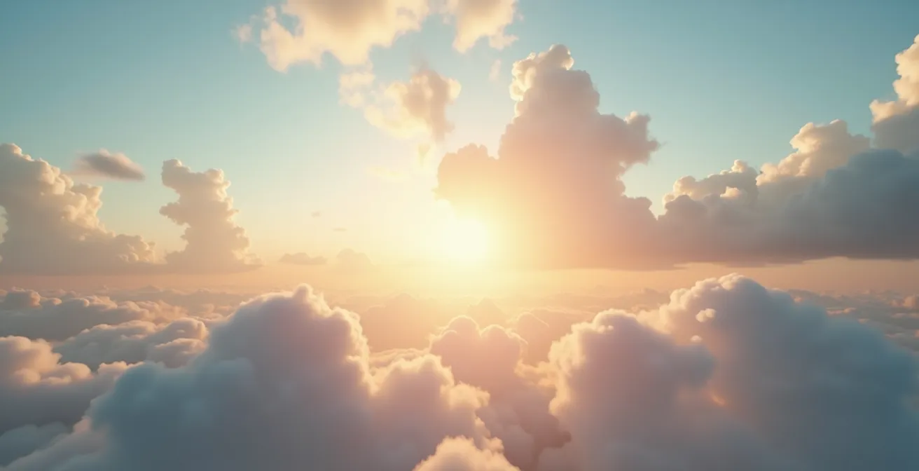 Artistic photographic composition of balancing scales with digital elements symbolizing agility and control in a hybrid cloud environment